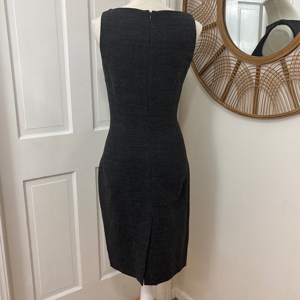 Theory Wool Blend Sheath Dress 6 Minimalist Professional Quiet Luxury Classic - Picture 3 of 6
